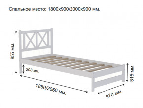Кровать односпальная Аист-7 Классика белый 1800х900 мм в Лангепасе - langepas.magazinmebel.ru | фото - изображение 2