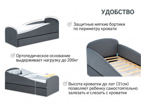 Кровать с ящиком Letmo графит (велюр) в Лангепасе - langepas.magazinmebel.ru | фото - изображение 11