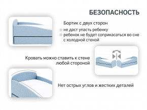 Кровать с ящиком Letmo небесный (рогожка) в Лангепасе - langepas.magazinmebel.ru | фото - изображение 15