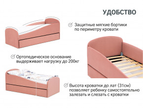 Кровать с ящиком Letmo пудровый (велюр) в Лангепасе - langepas.magazinmebel.ru | фото - изображение 2
