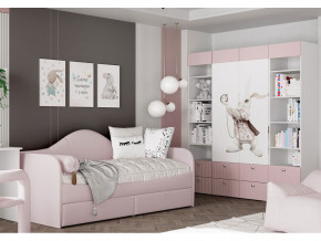 Кровать с мягкой обивкой Алиса ПМ-332.18 велюр розовый в Лангепасе - langepas.magazinmebel.ru | фото - изображение 3