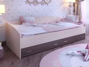 Кровать с выкатными ящиками Дуб молочный-Бодего в Лангепасе - langepas.magazinmebel.ru | фото