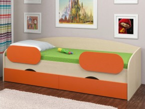 Кровать Соня 2 дуб молочный-оранжевый в Лангепасе - langepas.magazinmebel.ru | фото - изображение 2