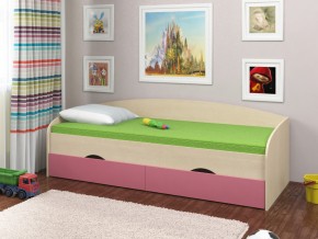 Кровать Соня 2 дуб молочный-розовый в Лангепасе - langepas.magazinmebel.ru | фото - изображение 1