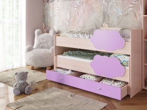 Кровать Соник с ящиком млечный дуб-ирис в Лангепасе - langepas.magazinmebel.ru | фото