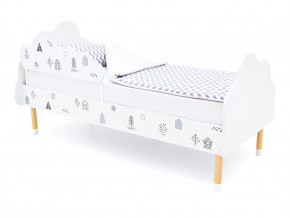 Кровать Stumpa Облако с бортиком рисунок Домики в Лангепасе - langepas.magazinmebel.ru | фото - изображение 1