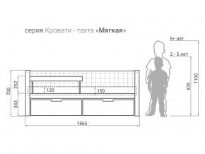 Кровать-тахта мягкая Svogen с ящиками и бортиком бежево-белый в Лангепасе - langepas.magazinmebel.ru | фото - изображение 2