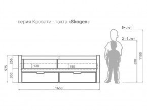 Кровать-тахта Svogen с ящиками и бортиком дерево в Лангепасе - langepas.magazinmebel.ru | фото - изображение 3