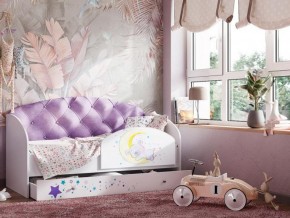 Кровать Звездочка с бортиком Белый-фиолетовый в Лангепасе - langepas.magazinmebel.ru | фото - изображение 1