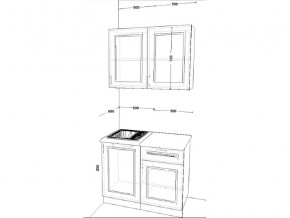 Кухонный гарнитур 16 Белый Вегас 1000 мм в Лангепасе - langepas.magazinmebel.ru | фото - изображение 2