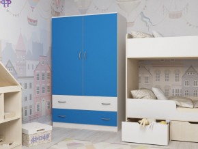 Шкаф двухстворчатый белый-голубой в Лангепасе - langepas.magazinmebel.ru | фото