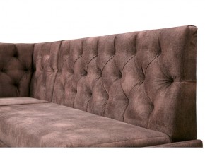 Угловой диван Призма каретная стяжка коричневый с коробами в Лангепасе - langepas.magazinmebel.ru | фото - изображение 2