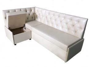 Угловой диван Призма со стяжками белый со спальным местом в Лангепасе - langepas.magazinmebel.ru | фото - изображение 2