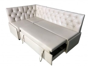 Угловой диван Призма со стяжками белый со спальным местом в Лангепасе - langepas.magazinmebel.ru | фото - изображение 3